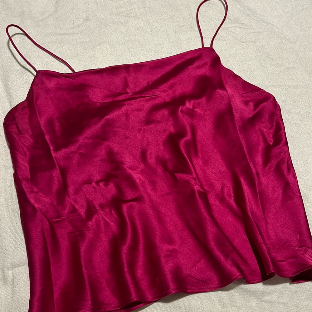 Alice and Olivia Pink Silk Harmon Camisole Size Medium